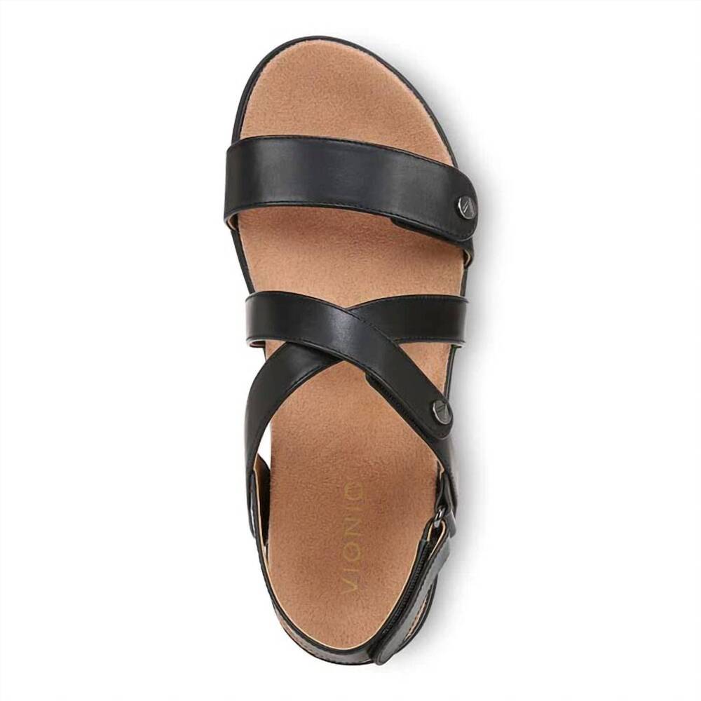 NEW VIONIC women's cypress strappy sandals in black - Picture 3 of 6